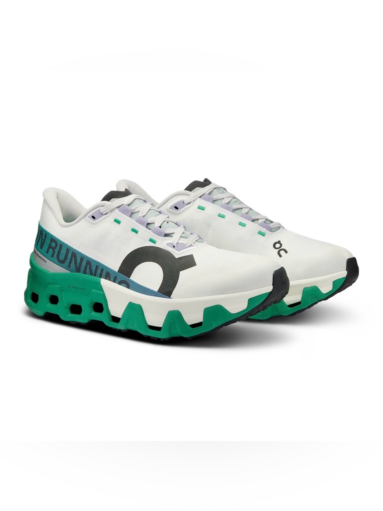 On Running Women's White & Green Cloud Running Shoes Cloudmaster Hyper